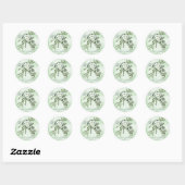 Bloemen met Greenery Confetti Sticker (Vel)
