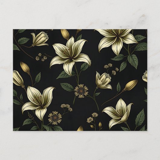 Bloemen met Groen Blad Briefkaart (Voorkant)