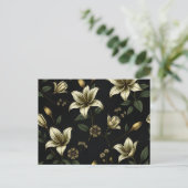 Bloemen met Groen Blad Briefkaart (Staand voorkant)