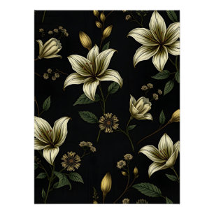 Bloemen met Groen Blad Perfect Poster