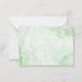 Bloemen met Groen Gradiënt Notitiekaartje (Achterkant)