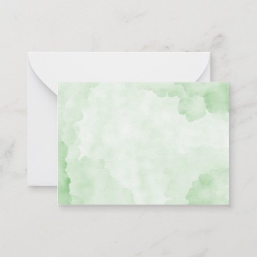 Bloemen met Groen Gradiënt Notitiekaartje (Achterkant)