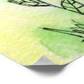 Bloemen met Halos Poster (Hoek)