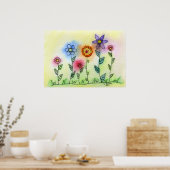 Bloemen met Halos Poster (Keuken)