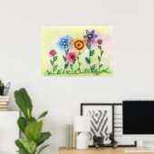 Bloemen met Halos Poster (Thuiskantoor)
