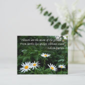 Bloemen met het Briefkaart van Citaten (Staand voorkant)