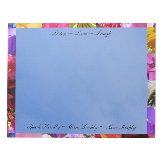 Bloemen met het Notitieblok van Citaten (Voorkant)