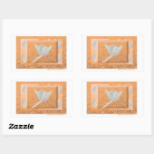 Bloemen met inspiratie. rechthoekige sticker (Vel)