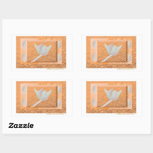 Bloemen met inspiratie. rechthoekige sticker (Vel)