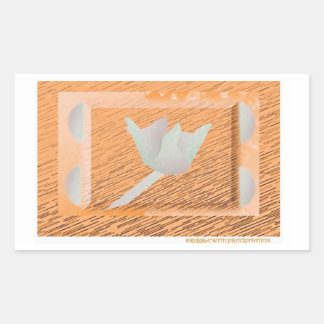 Bloemen met inspiratie. rechthoekige sticker