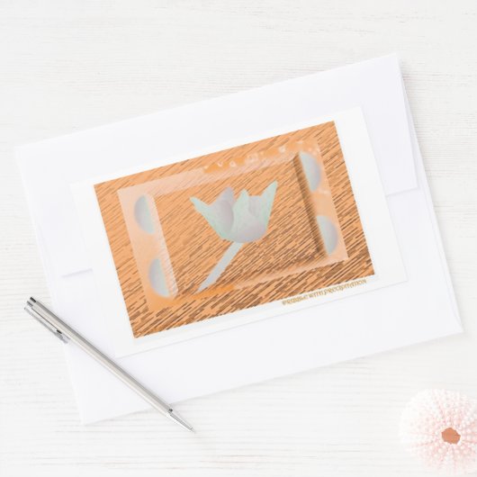 Bloemen met inspiratie. rechthoekige sticker (Envelop)