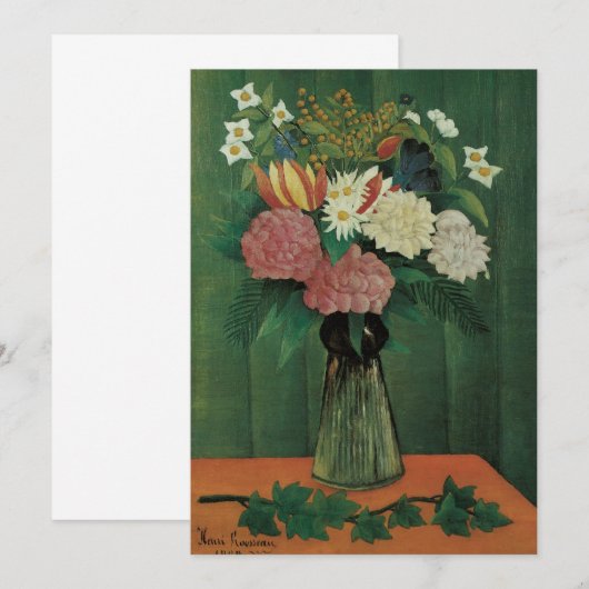 Bloemen met Ivy van Henri Rousseau,  Floral (Voorkant / Achterkant)