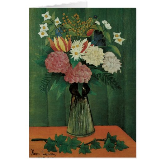 Bloemen met Ivy van Henri Rousseau,  Floral (Voorkant)