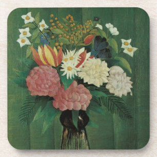 Bloemen met Ivy van Henri Rousseau,  Floral Bier Onderzetter
