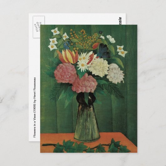 Bloemen met Ivy van Henri Rousseau,  Floral Briefkaart (Voorkant / Achterkant)
