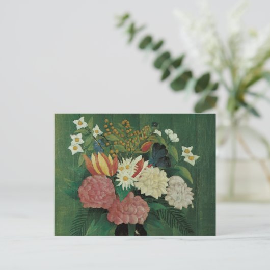 Bloemen met Ivy van Henri Rousseau,  Floral Briefkaart (Staand voorkant)