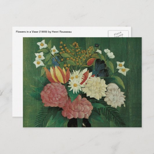 Bloemen met Ivy van Henri Rousseau,  Floral Briefkaart (Voorkant / Achterkant)