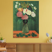 Bloemen met Ivy van Henri Rousseau,  Floral Canvas Afdruk (Insitu (Woonkamer))