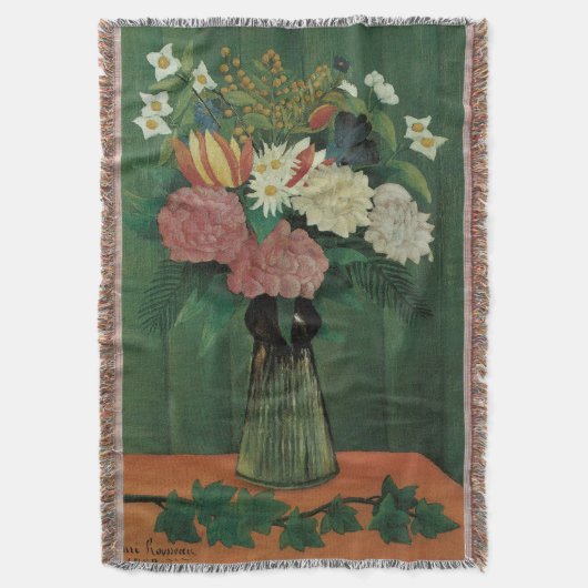 Bloemen met Ivy van Henri Rousseau,  Floral Deken (Voorkant Verticaal)
