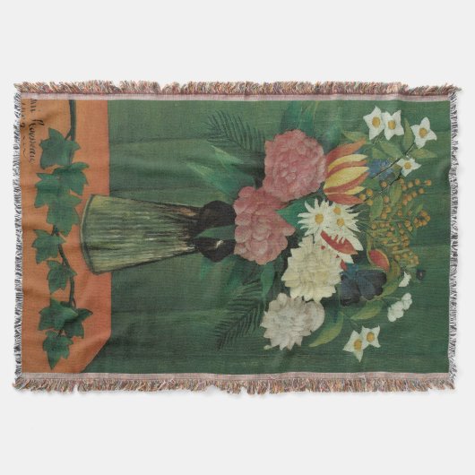 Bloemen met Ivy van Henri Rousseau,  Floral Deken (Voorkant)