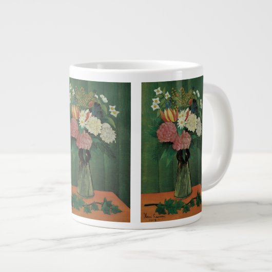 Bloemen met Ivy van Henri Rousseau,  Floral Grote Koffiekop (Voorkant rechts)