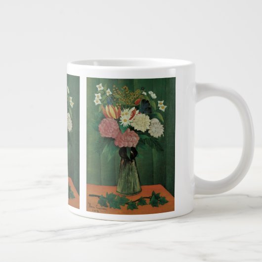 Bloemen met Ivy van Henri Rousseau,  Floral Grote Koffiekop (Rechts)