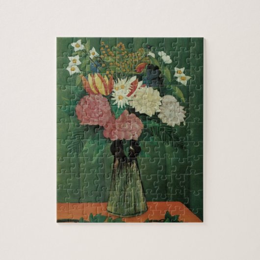Bloemen met Ivy van Henri Rousseau,  Floral Legpuzzel (Verticaal)