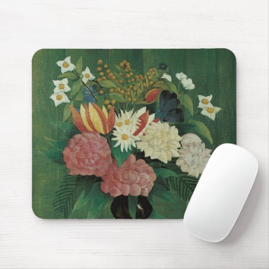 Bloemen met Ivy van Henri Rousseau,  Floral Muismat (Met muis)