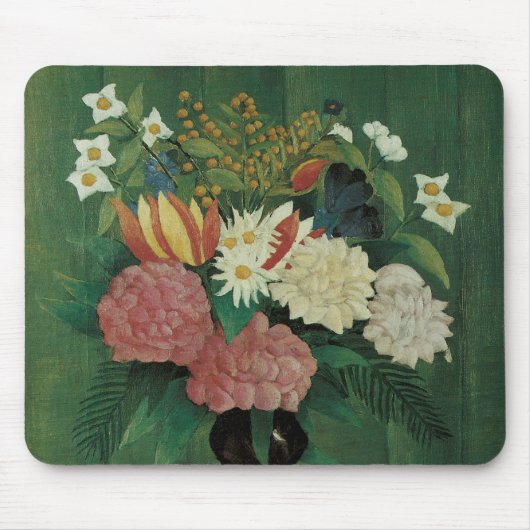 Bloemen met Ivy van Henri Rousseau,  Floral Muismat (Voorkant)