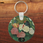 Bloemen met Ivy van Henri Rousseau, Floral Sleutelhanger (Voorkant)
