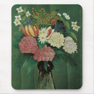 Bloemen met Klimop door Henri Rousseau, Vintage Fl Muismat