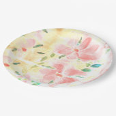 Bloemen met koraal papieren bordje (Gekanteld)