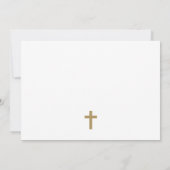 Bloemen met Kruisdoop Kaart (Achterkant)