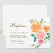 Bloemen met Kruisdoop Kaart (Voorkant / Achterkant)