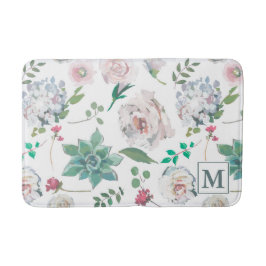  Bloemen met Monogram Badmat