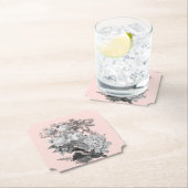  bloemen met mosterd roze kartonnen onderzetters (Insitu)