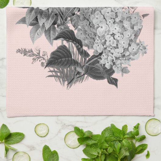 bloemen met mosterd roze theedoek (Gevouwen)