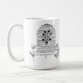 Bloemen met offerte lijn art koffiemok (Links)