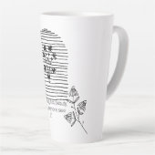 Bloemen met offerte lijn art latte mok (Rechterhoek)