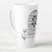 Bloemen met offerte lijn art latte mok (Linkerhoek)