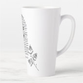 Bloemen met offerte lijn art latte mok (Rechts)