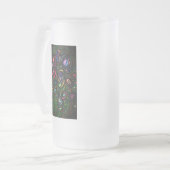 Bloemen met patroon matglas bierpul (Voorkant links)