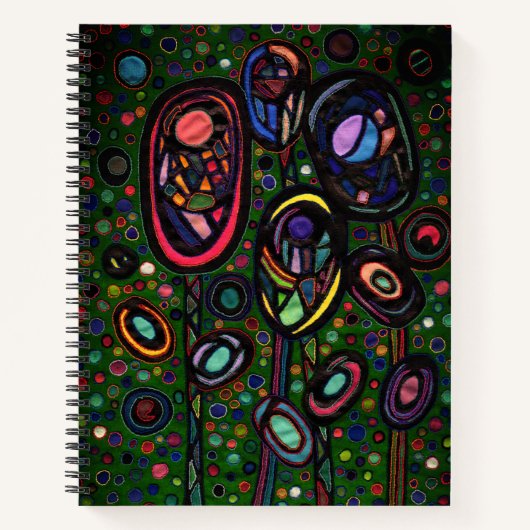 Bloemen met patroon notitieboek (Voorkant)