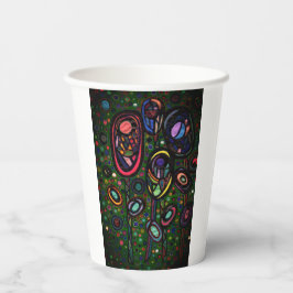 Bloemen met patroon papieren bekers