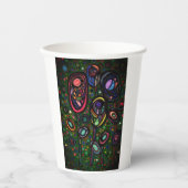 Bloemen met patroon papieren bekers (Voorkant)