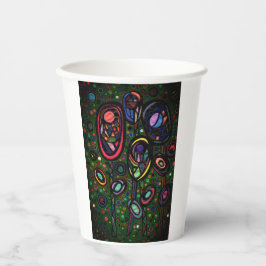 Bloemen met patroon papieren bekers