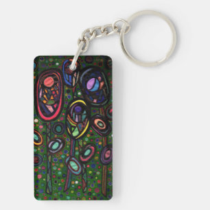 Bloemen met patroon sleutelhanger