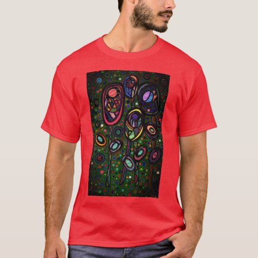 Bloemen met patroon t-shirt (Voorkant)
