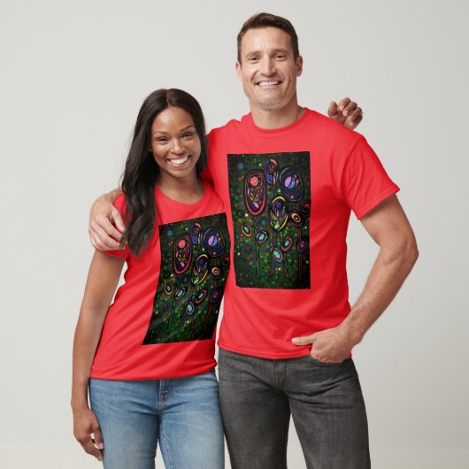 Bloemen met patroon t-shirt (Unisex)
