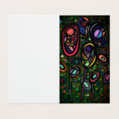 Bloemen met patroon visitekaartje (Buitenkant ongevouwen)